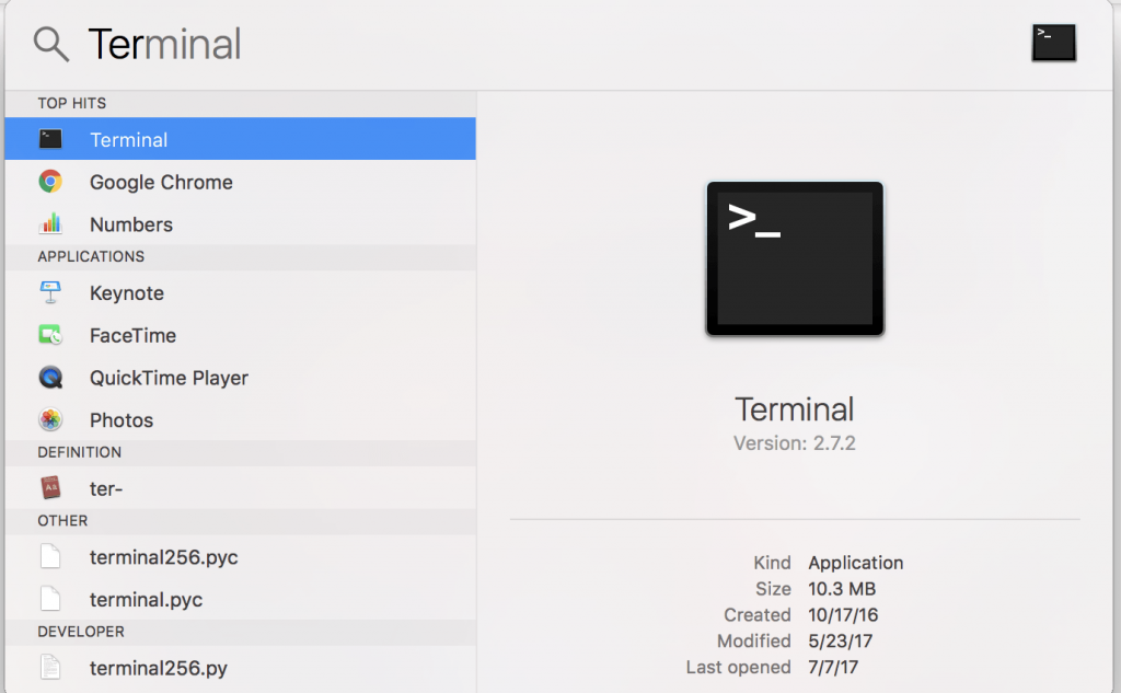terminal-on-mac