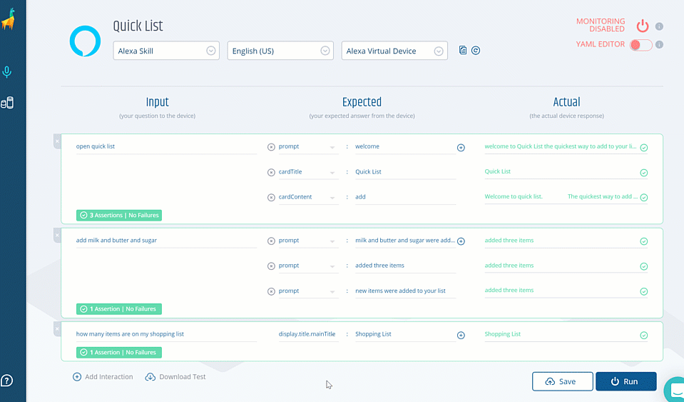 monitoring voice apps